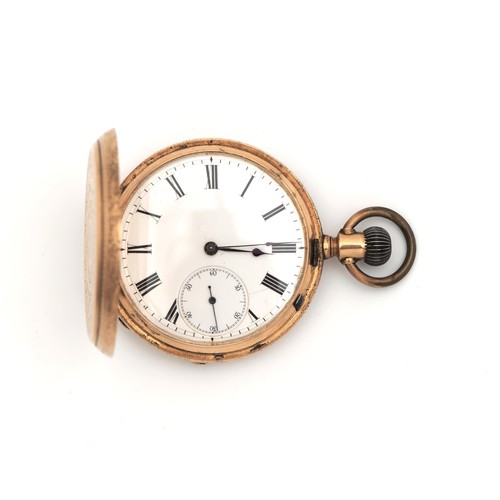 40 - A 9CT GOLD HUNTER-CASED POCKET WATCH