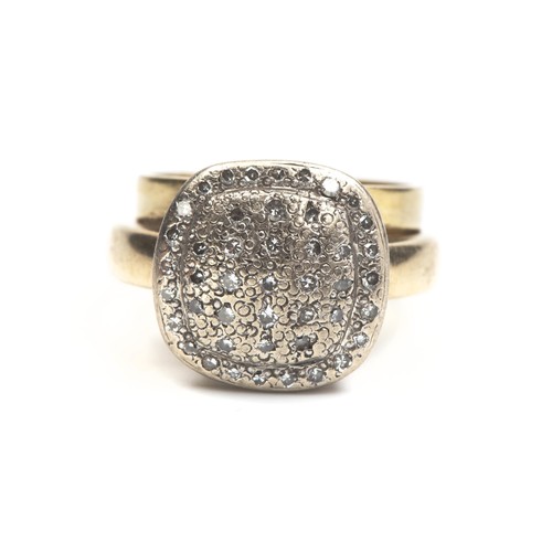 143 - A DIAMOND DRESS RING, 0.50 CARATS