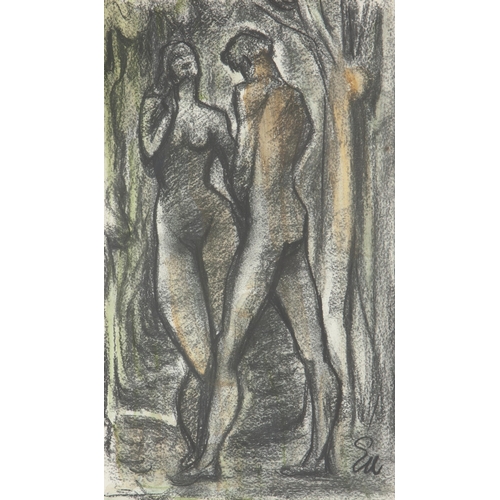 608 - Ernest Ullmann (South African 1900 - 1975) NUDE FIGURES IN FOREST