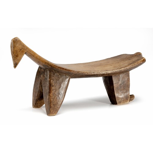 71 - A LOBI ZOOMORPHIC STOOL, BURKINA FASO