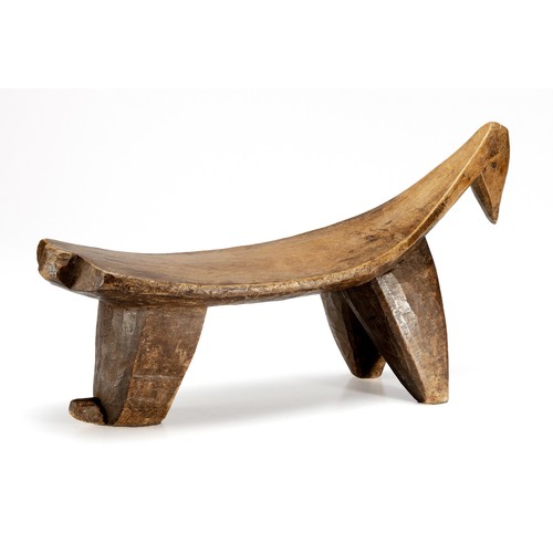 71 - A LOBI ZOOMORPHIC STOOL, BURKINA FASO