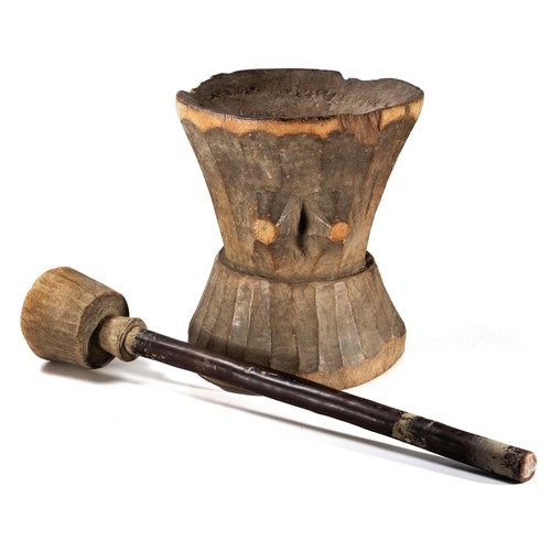 137 - A NKHUMBI GRAIN PESTLE AND MORTAR