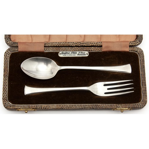 903 - A SILVER-PLATE KNIFE AND FORK