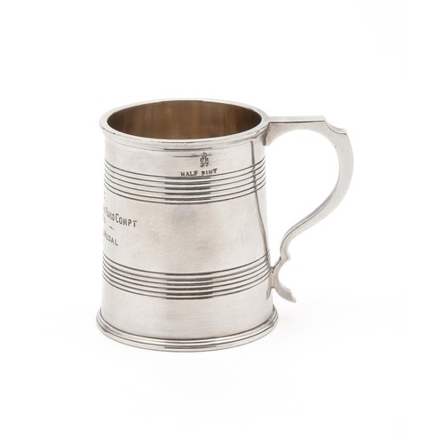 904 - AN ELECTROPLATE CHRISTENING MUG, LONDON, 20TH CENTURY