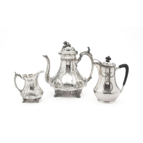 901 - A THREE-PIECE ELECTROPLATE TEA SET