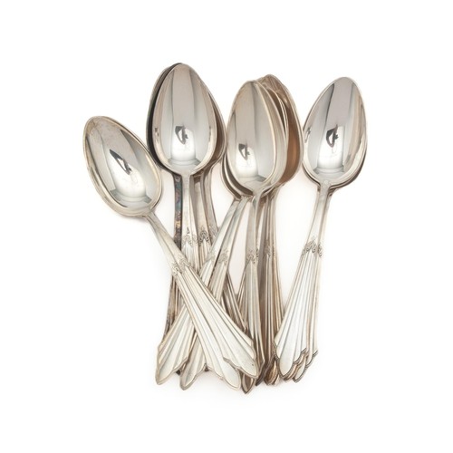 940 - A SET OF ELECTROPLATE SERVING SPOONS, LONDON