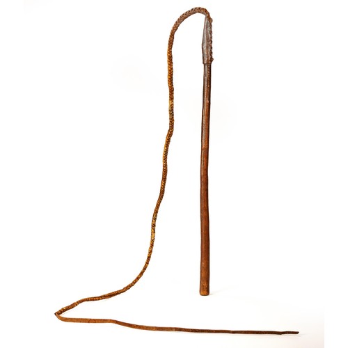 214 - A ZULU LEATHER WHIP