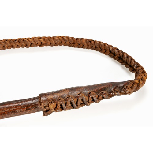 214 - A ZULU LEATHER WHIP