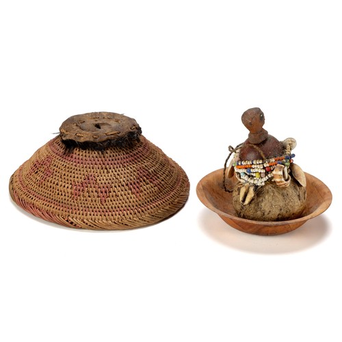 232 - A SHANGAAN MEDICINE CONTAINER AND BASKETS, LIMPOPO