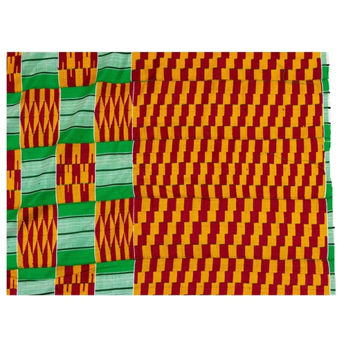 245 - A KENTE CLOTH, OYOKOMAN SPECIAL ASHANTI KINGDOM, GHANA