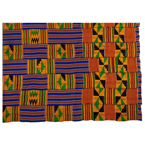 249 - A KENTE CLOTH, OYOKOMAN SPECIAL ASHANTI KINGDOM, GHANA