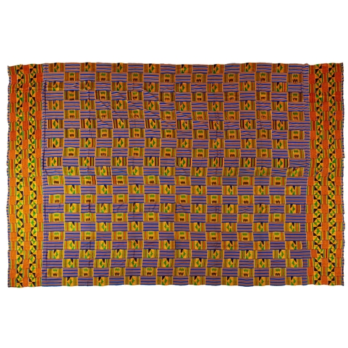 249 - A KENTE CLOTH, OYOKOMAN SPECIAL ASHANTI KINGDOM, GHANA