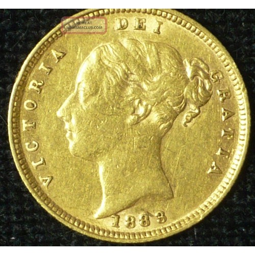 1054 - BRITISH HALF SOVEREIGN, 1883