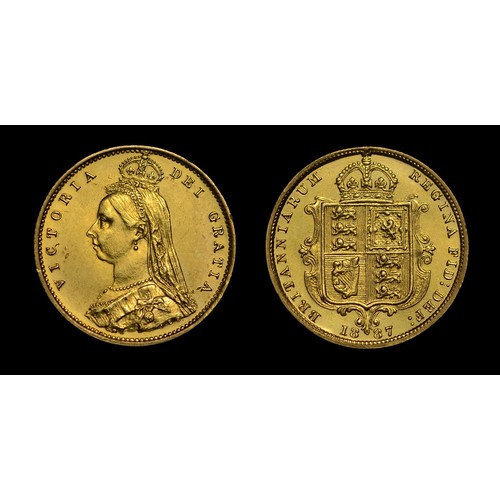 1058 - BRITISH HALF SOVEREIGN, 1887