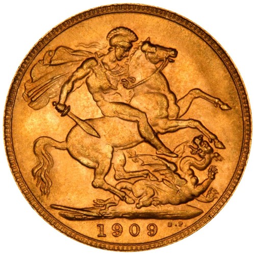 1060 - BRITISH HALF SOVEREIGN, 1909