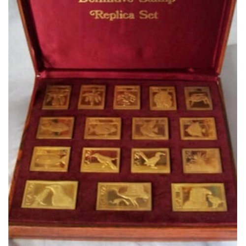 1037 - A 1974/1975 DEFINITIVE SET OF STAMP REPLICAS