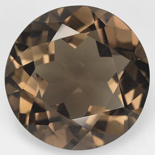 1272 - AN UNSET SMOKEY TOPAZ, 11.4 CARATS