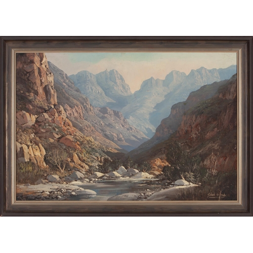 462 - Gabriel Cornelis de Jongh (South African 1913 - 2004) ROCKPOOL IN VALLEY