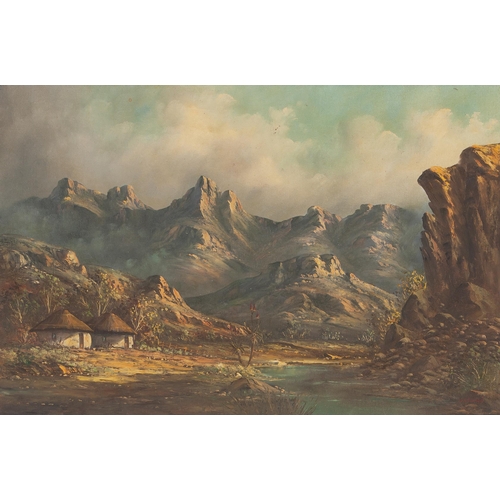 422 - K.J. Foure (South African 20th Century) RONDAWELS NEAR MOUNTAIN