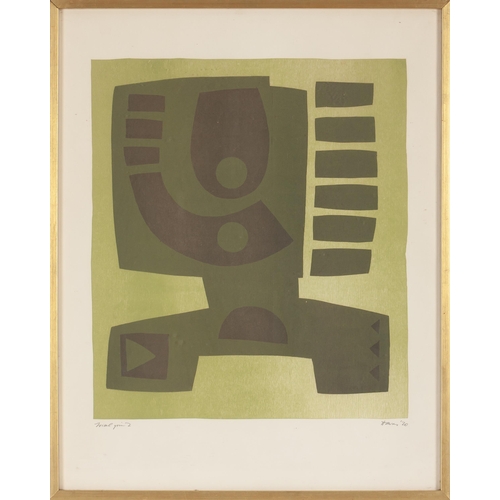 485 - Hannes Harrs (South African 1927 -  2006) ABSTRACT (GREEN)