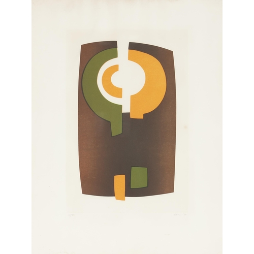 483 - Hannes Harrs (South African 1927 -  2006) ABSTRACT (BROWN, ORANGE, GREEN)