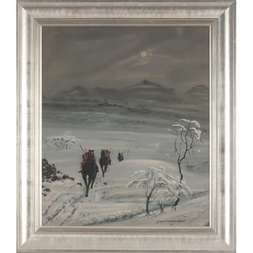 360 - John Koenakeefe Mohl (South African 1903 - 1985) SNOW SCENE IN LESOTHO