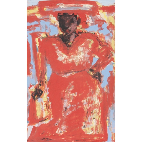 367 - Gerard Sekoto (South African 1913 - 1993) WOMAN IN RED