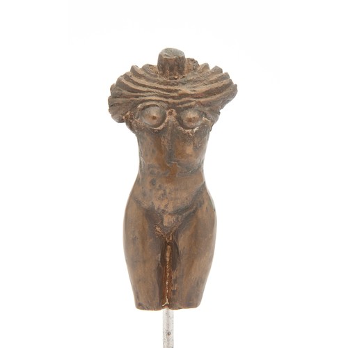 743 - A SMALL BRONZE NUDE TORSO OF A LADY