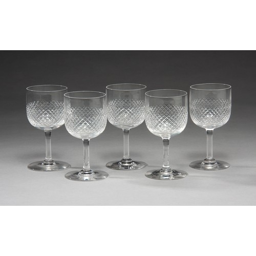 694 - FIVE SHERRY GLASSES