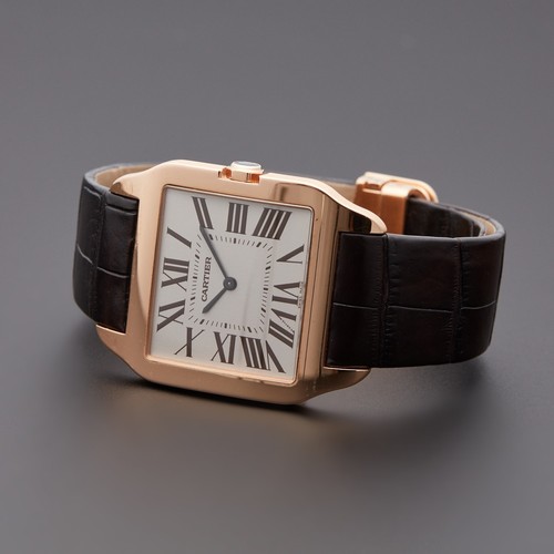 1252 - A GENTLEMAN'S CARTIER SANTOS DUMONT WRISTWATCH