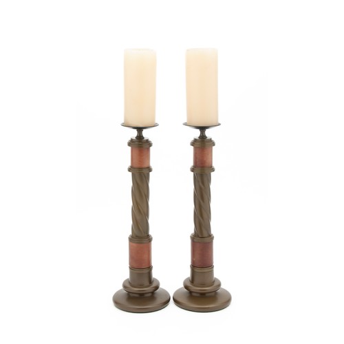 669 - A PAIR OF CANDLE HOLDERS