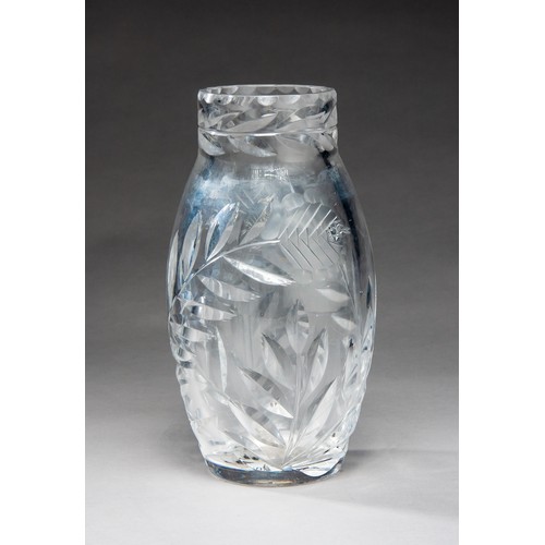 678 - A CUT GLASS VASE