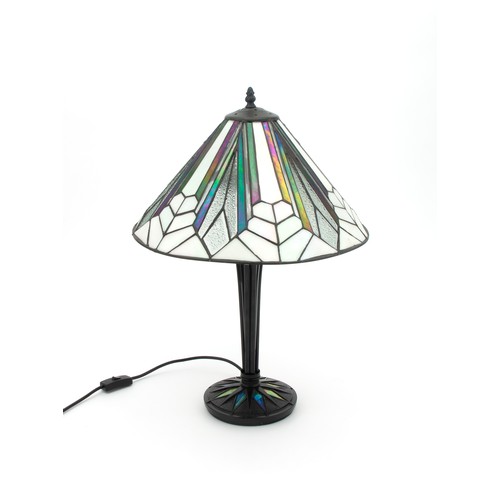 661 - A METAL TABLE LAMP AND SHADE