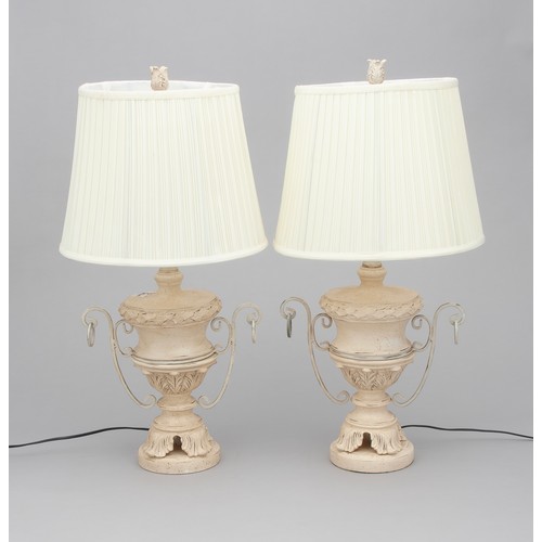 655 - A PAIR OF COMPOSITE TABLE LAMPS