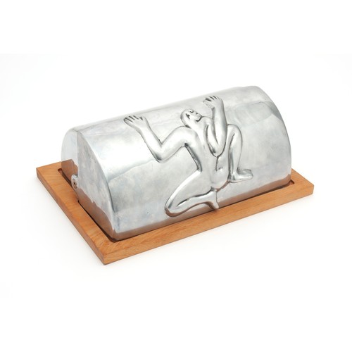 785 - A CARROL BOYES STAINELESS STEEL BREAD BIN