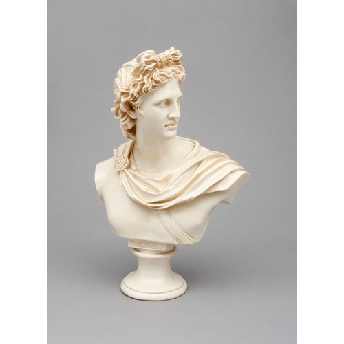 744 - A COMPOSITION BUST OF A CLASSICAL FIGURE