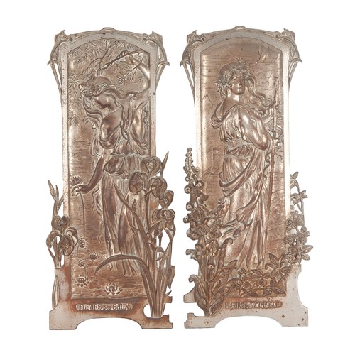 754 - TWO ART NOUVEAU WALL PLAQUES