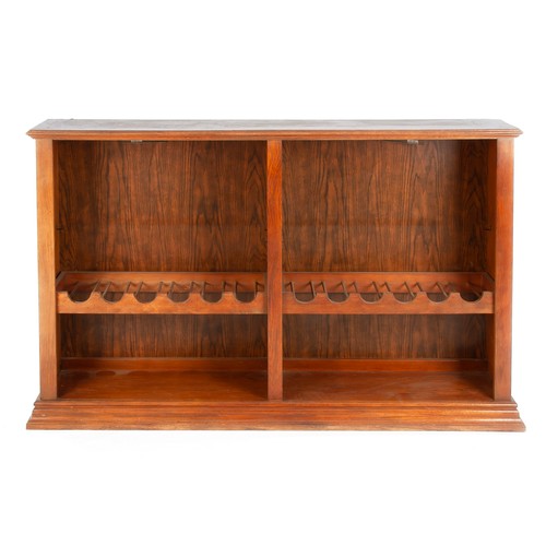 305 - A RECTANGULAR OAK OPEN SHELF UNIT