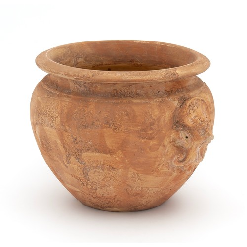 735 - A TERRACOTTA POT PLANT HOLDER