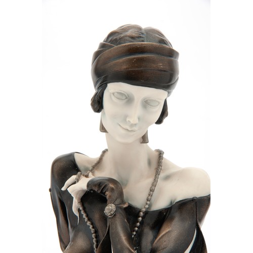 737 - A GIUSEPPE ARMANI CAPODIMONTE FLAPPER GIRL PORCELAIN BUST