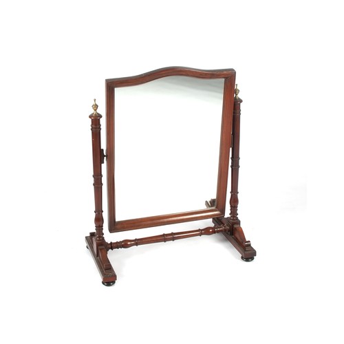 306 - A MAHOGANY TOILET MIRROR