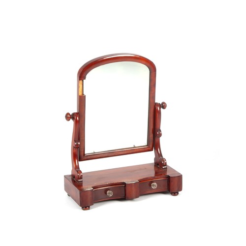 198 - A VICTORIAN MAHOGANY TOILET MIRROR