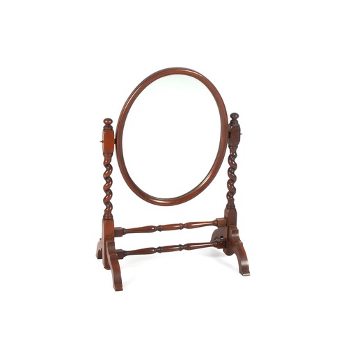 200 - A VICTORIAN MAHOGANY TOILET MIRROR