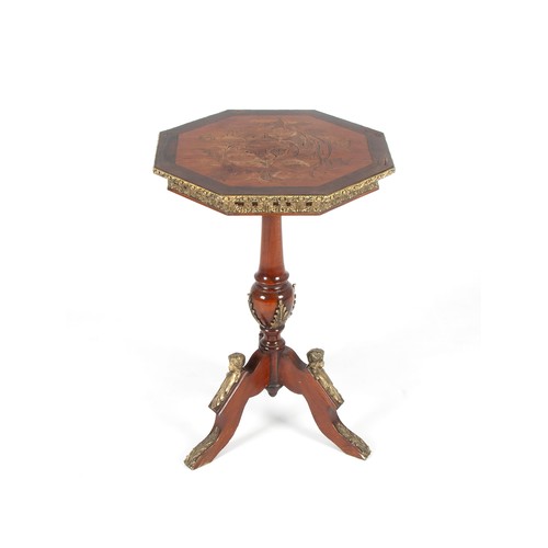 376 - A STAINED WOOD OCCASIONAL TABLE