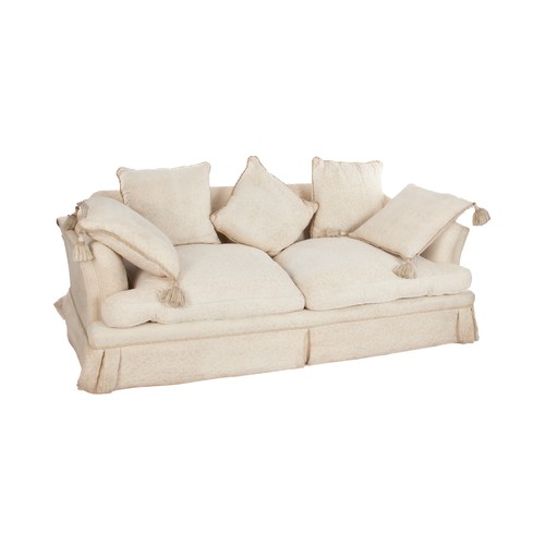 261 - AN UPHOLSTERED TWO-SEATER SOFA