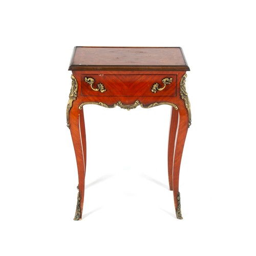 215 - A FRENCH KINGWOOD INLAID SIDE TABLE