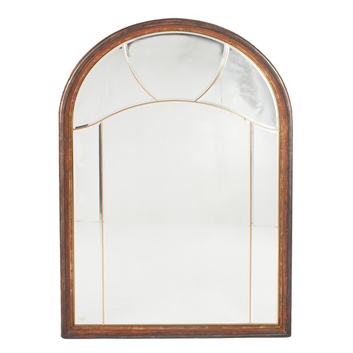 255 - AN ARCHED OVER-MANTEL MIRROR