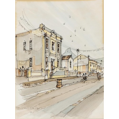 442 - Don Adair (South African 1948 – 2010) OLD CUSTOMS HOUSE HARBOUR, CAPE TOWN; DISTRICT SIX CAPE TOWN a... 