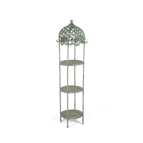 381 - A METAL THREE-TIER PLANT STAND