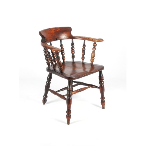 190 - AN OAK CAPTAINS CHAIR, LATE 19TH CENTURY